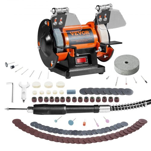 Jewelry Polisher Bench Grinder Polishing Buffing Machine 3590RPM Bench
