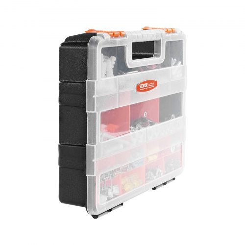 3Pack Small Parts Organizer 21 Compartments Tools Organizer Box with Removable