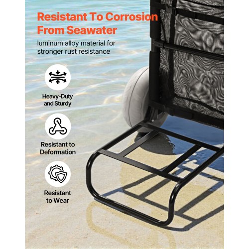 Beach Dolly with Big Wheels for Sand 201 x 146 Cargo Deck w 9
