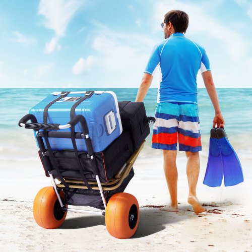 Beach Dolly with Big Wheels for Sand 299 x 154 Cargo Deck w 12 Solid