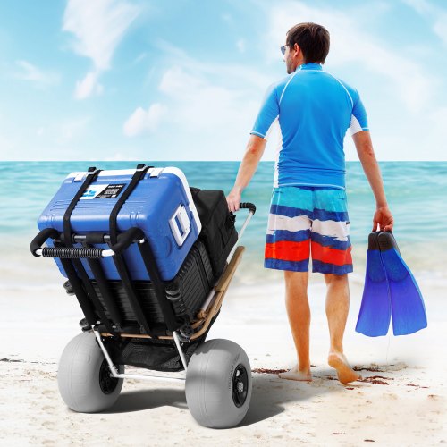 Beach Dolly with Big Wheels for Sand 299 x 154 Cargo Deck w 12