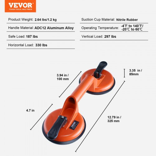Glass Suction Cup 47 2 Pack 330 lbs Load Capacity Vacuum Suction Cup