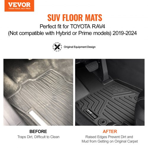 Automotive Floor Mats Fits for Toyota RAV4 Not for Hybrid or Prime