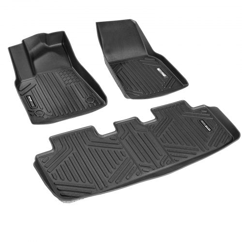 Automotive Floor Mats Fits for Tesla Model Y 20212024 3 pcs Front and 2nd