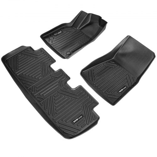 Automotive Floor Mats Fits for Tesla Model Y 20212024 3 pcs Front and 2nd