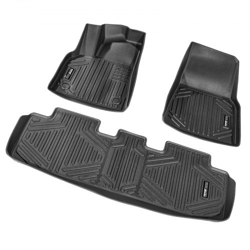 Automotive Floor Mats Fits for Tesla Model Y 20212024 3 pcs Front and 2nd