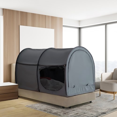 Bed Tent Pongee Fabric 4 Doors Breathable Dream Tent with 028 in Fiber