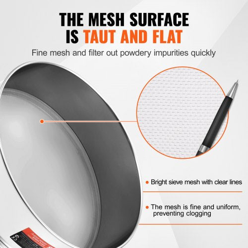 Flour Sieve Fine Mesh 40 Mesh Flour Sifter 304 Stainless Steel Fine Mesh