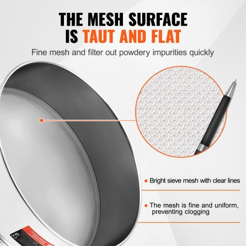Flour Sieve Fine Mesh 80 Mesh Flour Sifter 304 Stainless Steel Fine Mesh