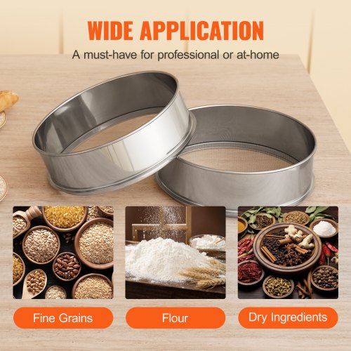 Flour Sieve Fine Mesh 80 Mesh Flour Sifter 304 Stainless Steel Fine Mesh