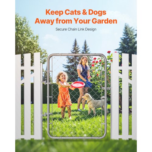 Chain Link Fence Gate 32 x 46 in Adjustable Chain Link Fence Panel Fit