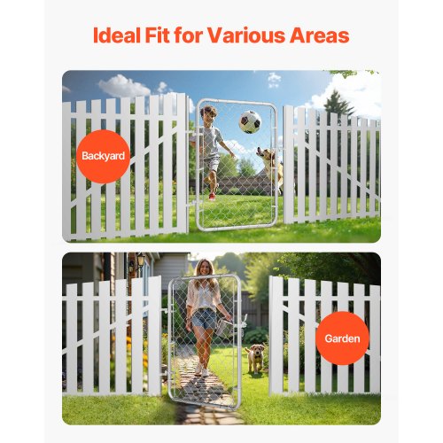 Chain Link Fence Gate 32 x 46 in Adjustable Chain Link Fence Panel Fit