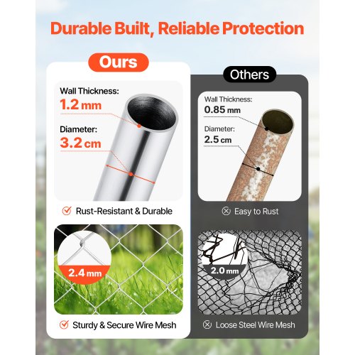 Chain Link Fence Gate 70 x 72 in Adjustable Chain Link Fence Panel Fit 3