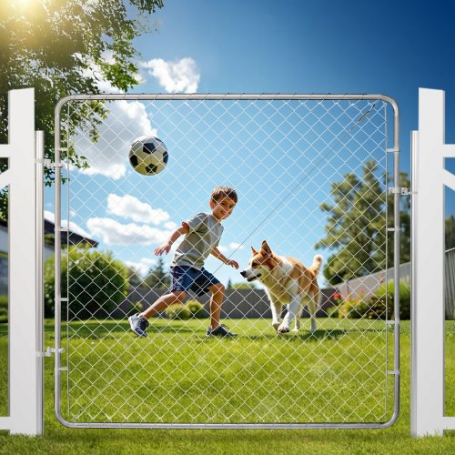 Chain Link Fence Gate 70 x 72 in Adjustable Chain Link Fence Panel Fit 3
