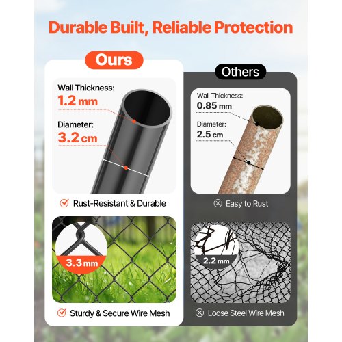 Chain Link Fence Gate 72 x 48 in Adjustable Chain Link Fence Panel Fit