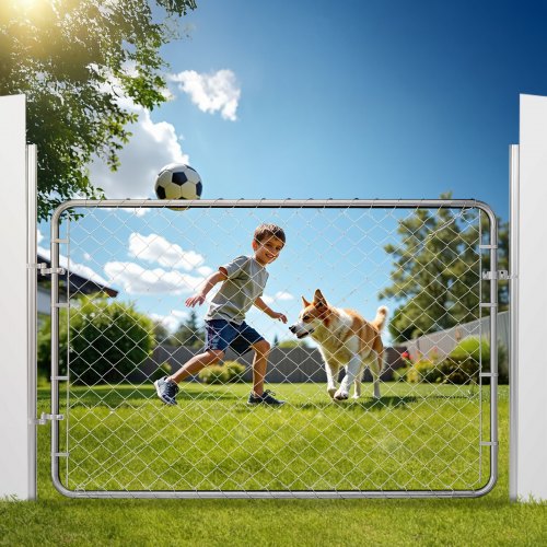Chain Link Fence Gate 72 x 48 in Adjustable Chain Link Fence Panel Fit