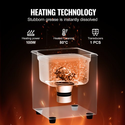 Ultrasonic Cleaner 13L Professional 60W Cleaning Machine with Timer