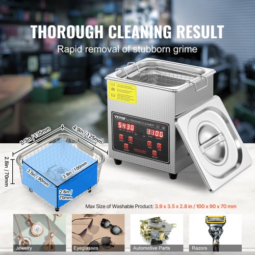 Ultrasonic Cleaner with Digital Timer Heater Professional Ultra Sonic