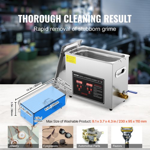 Ultrasonic Cleaner with Digital Timer Heater Professional Ultra Sonic
