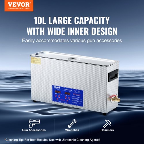 10L Ultrasonic Gun Cleaner 300W Professional Ultra Sonic Cleaning Machine