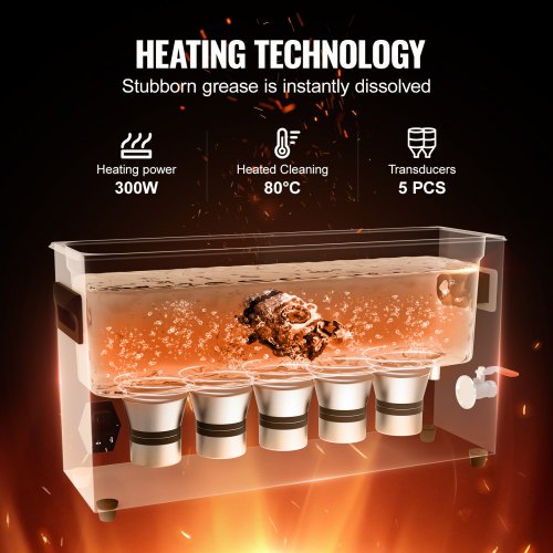 10L Ultrasonic Gun Cleaner 300W Professional Ultra Sonic Cleaning Machine