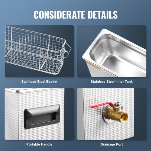 10L Ultrasonic Gun Cleaner 300W Professional Ultra Sonic Cleaning Machine