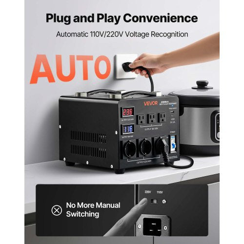 Voltage Auto Converter Transformer 5000VA Heavy Duty Step UpDown Power