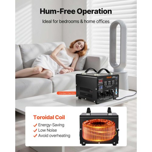 Voltage Auto Converter Transformer 5000VA Heavy Duty Step UpDown Power