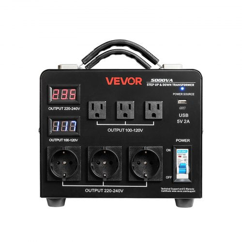 Voltage Auto Converter Transformer 5000VA Heavy Duty Step UpDown Power