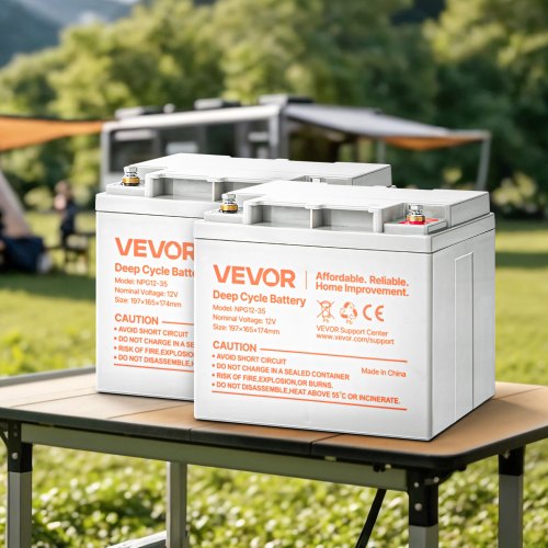 2 Pack 12V 35Ah Deep Cycle Battery Sealed AGM Technology Rechargeable Lead