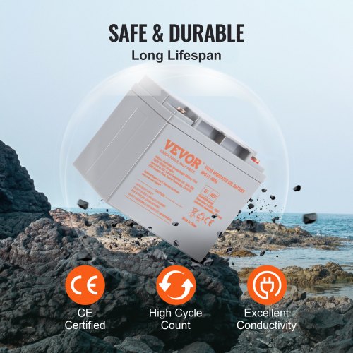Deep Cycle Battery 12V 40AH AGM Marine Rechargeable Battery High