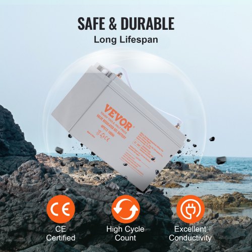 Deep Cycle Battery 12V 100 AH AGM Marine Rechargeable Battery High