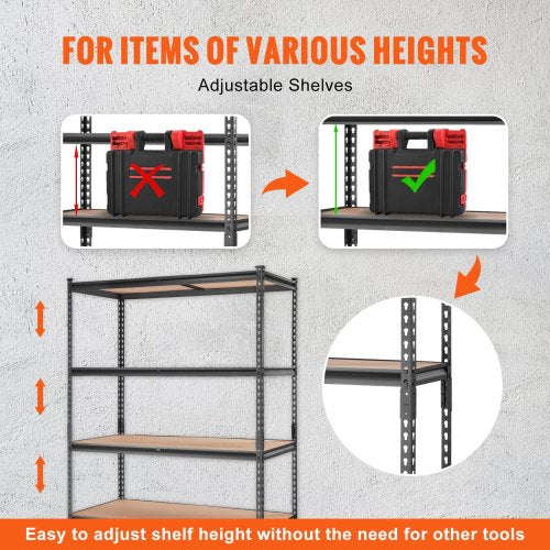 Storage Shelving Unit 5Tier Adjustable 2000 lbs Capacity Heavy Duty