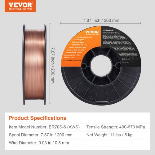 Solid MIG Welding Wire ER70S6 003inch 11LBS Mild Steel MIG Welding Wire