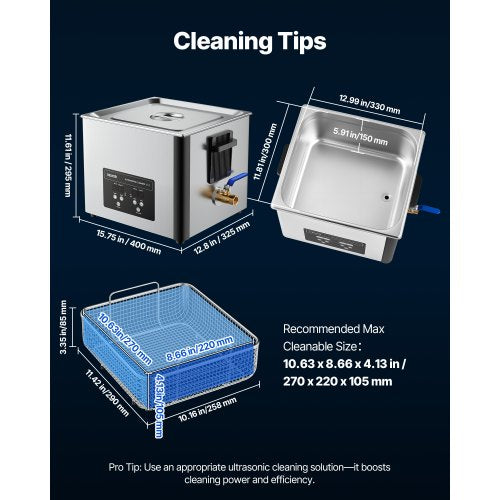 15L Ultrasonic Cleaner Professional Ultrasonic Cleaner Machine with Cleaning