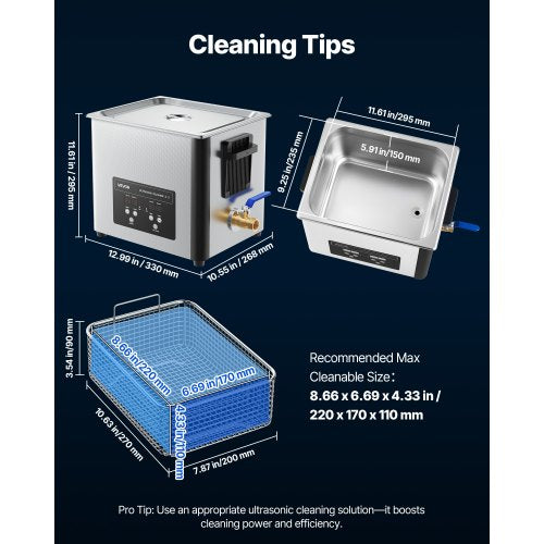 10L Ultrasonic Cleaner Professional Ultrasonic Cleaner Machine with Cleaning