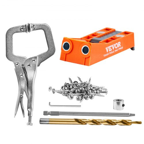 Pocket Hole Jig 56 Pcs Mini Jig Pocket Hole System with 9 Cclamp Step