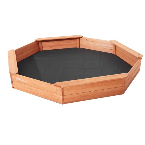 Wooden Sandbox with Cover 756 x 756 x 9.1 in Octagonal Sand Box Sand Pit