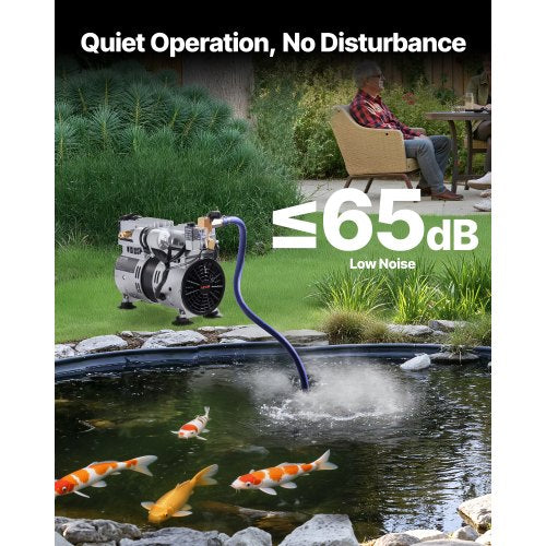 Pond Aerator 550W Power 52CFM for Up to 3 Acre 50 Lake Pond Aeration