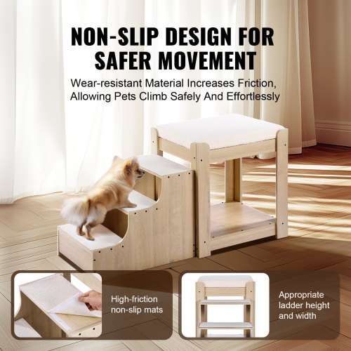 Pet Bunk Bed with Stairs DogCat Window Perch MultiLevel Bed Window Perch