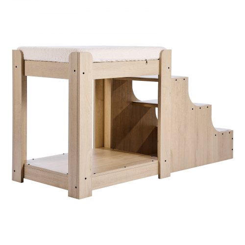 Pet Bunk Bed with Stairs DogCat Window Perch MultiLevel Bed Window Perch