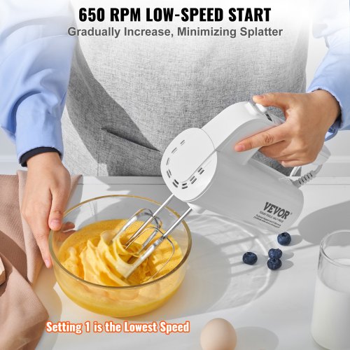 Digital Electric Hand Mixer 5Speed 200W Portable Electric Handheld Mixer