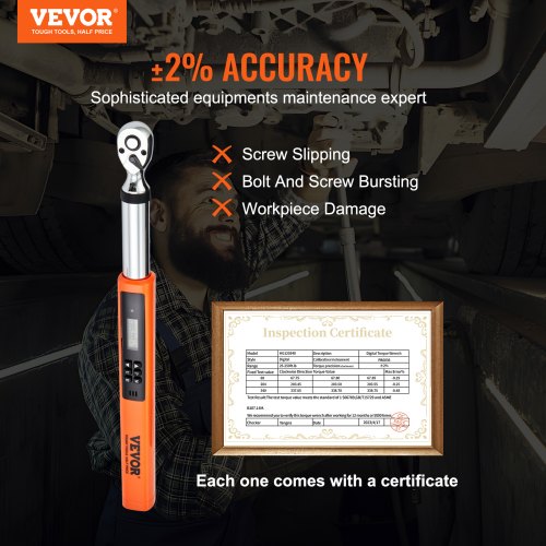 Digital Torque Wrench 3737ftlb550nm 38 Drive Electronic Torque