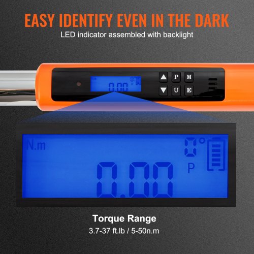Digital Torque Wrench 3737ftlb550nm 38 Drive Electronic Torque