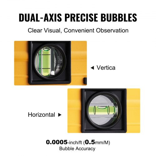 Magnetic Torpedo Level 600mm LED Backlit Screen Mechanical Bubble Vials