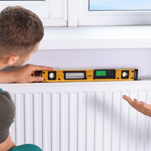 Magnetic Torpedo Level 600mm LED Backlit Screen Mechanical Bubble Vials