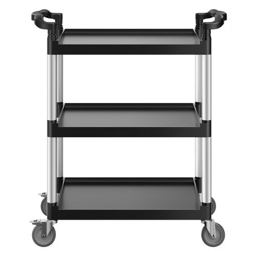 Utility Cart 300 lbs Load Capacity 3tier Utility Plastic Cart with 360°