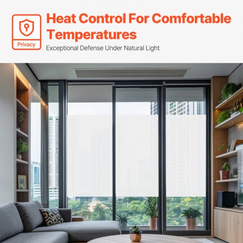 Window Privacy Film Frosted Glass Window Film Sun Blocking Heat Control