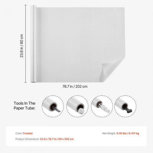 Window Privacy Film Frosted Glass Window Film Sun Blocking Heat Control