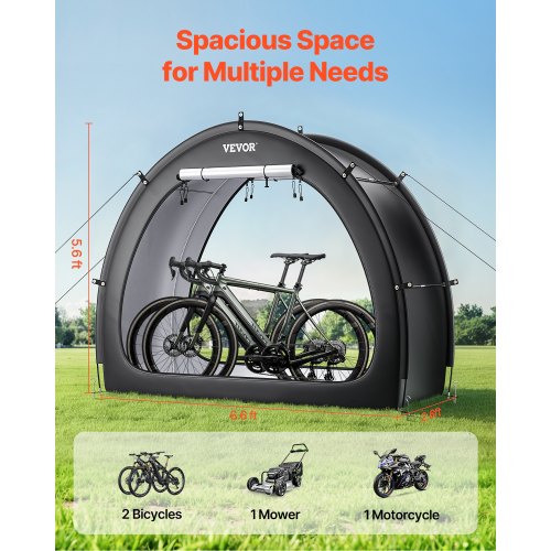Bike Storage Tent 1 to 2 Bikes Outdoor Spacious Bike Storage Tent